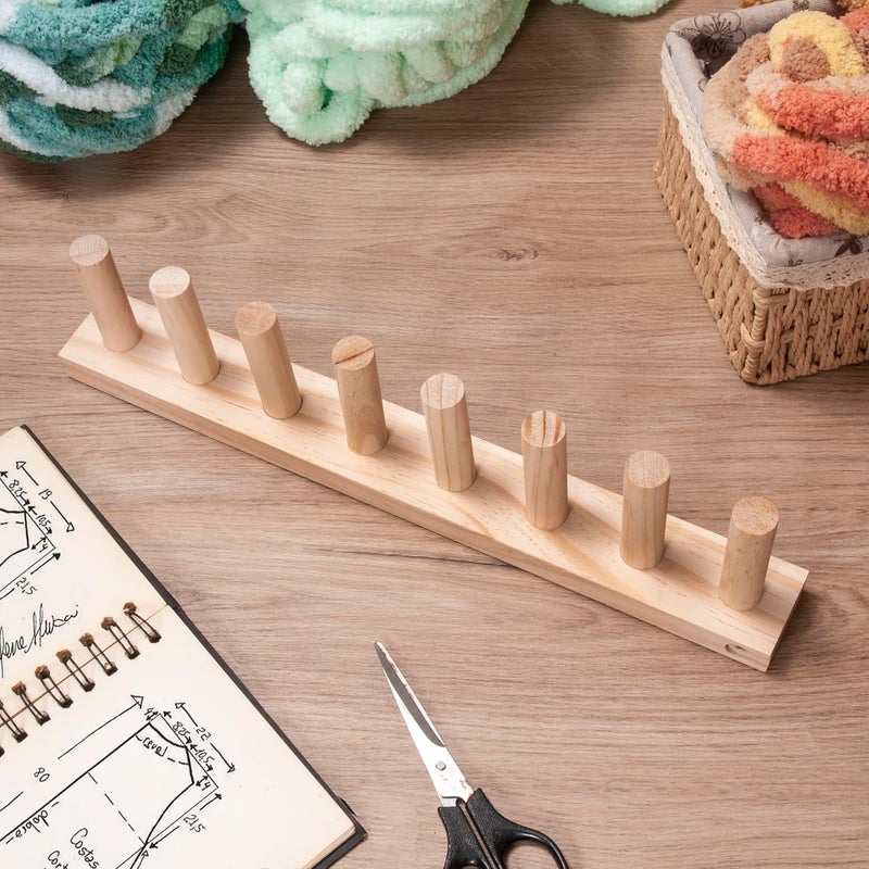 WILLOWDALE 47"Chunky Blanket Loom Kit, Adjustable Size Portable Design Yarn Loom for Adults, Wooden Hand Knitting Loom for Throw Blankets, Beginner-Friendly Yarn Craft Weaving Tools for Home Decor - Image 3